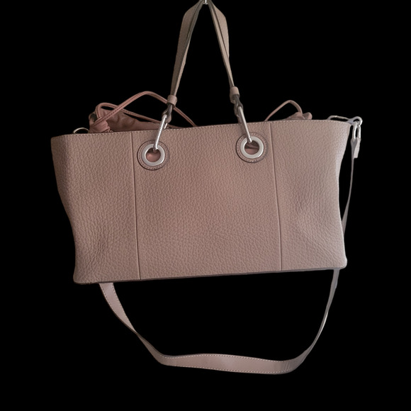 Vince Camuto Mixed Media Leather Tote Purse Lauri Potters Rock Shoulder Strap - Picture 11 of 16